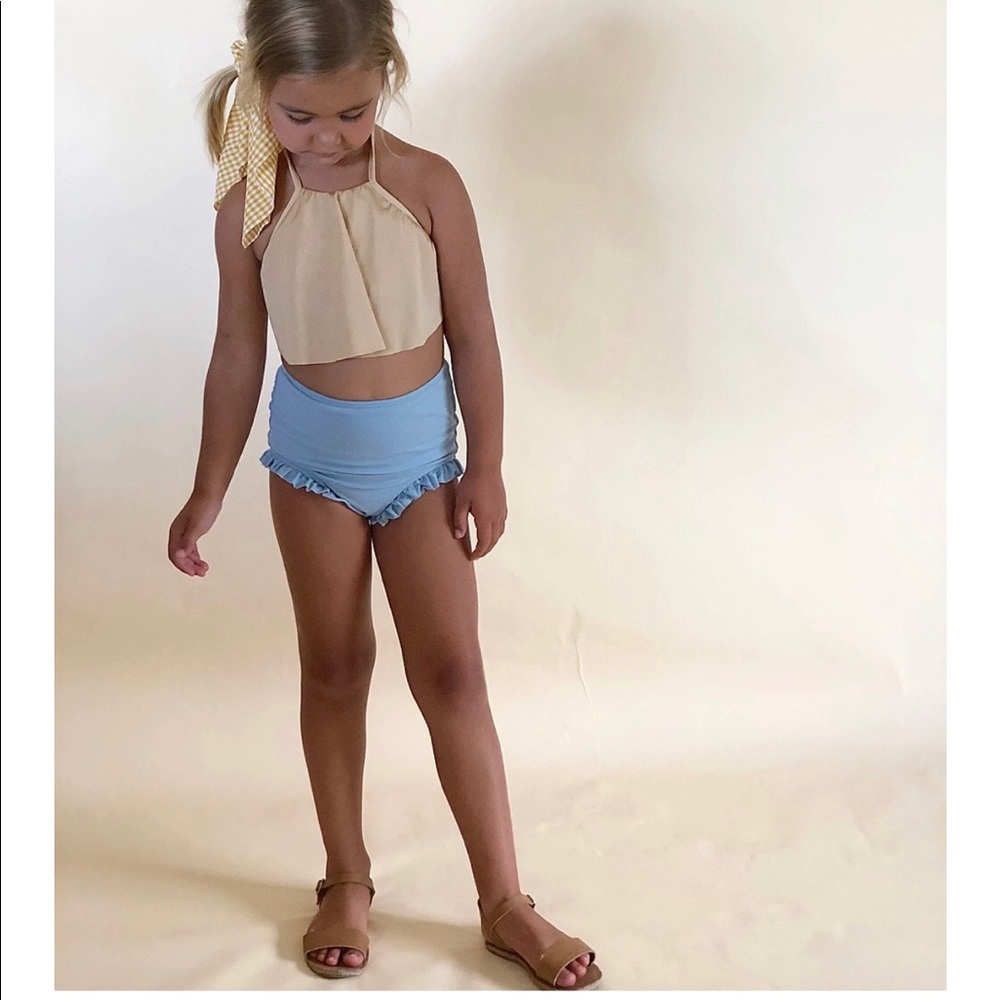 2 piece high waist bathing suit